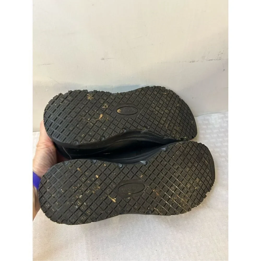 Hisea safety loafers men’s size 10 black slip‎ resistance tread AQX09ACP